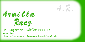 armilla racz business card